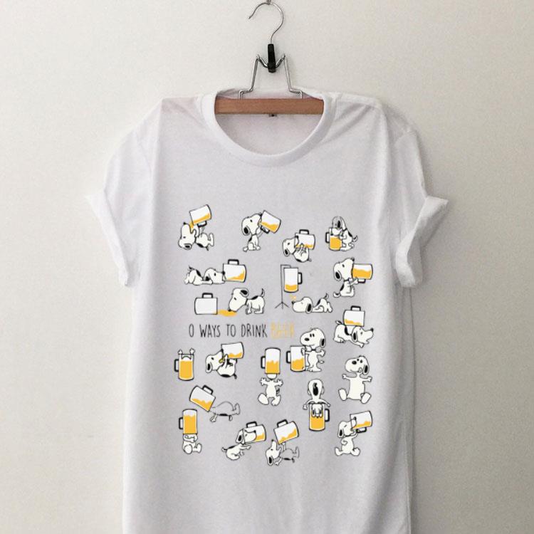 20 ways to drink beer Snoopy shirt 9