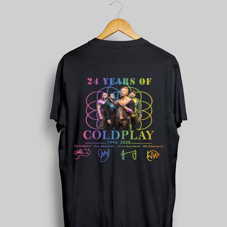 24 Years Of Coldplay 1996 2020 Signature shirt 9