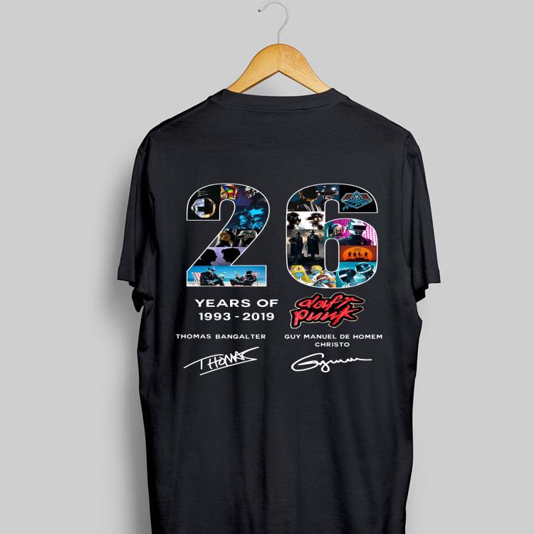 26 Years of Daft Punk 1993 2019 signatures shirt 9