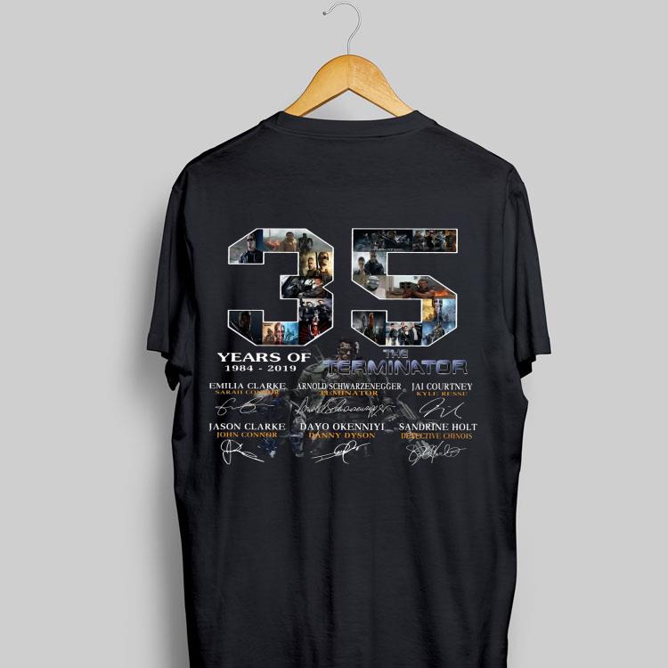 35 Years Of The Terminator 1984-2019 Signatures shirt 9