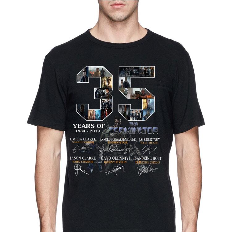 35 Years Of The Terminator 1984-2019 Signatures shirt 12 35 Years Of The Terminator 1984-2019 Signatures shirt