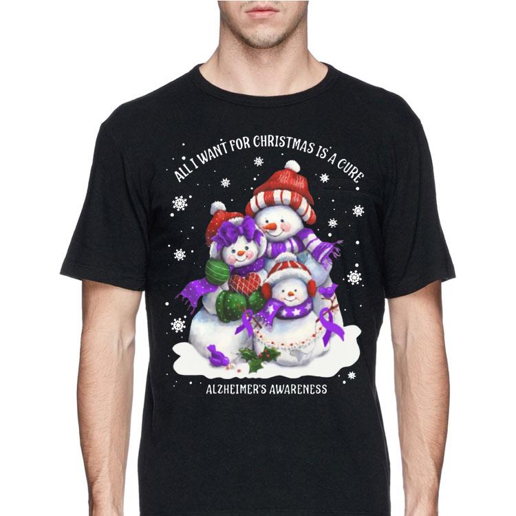 All I Want For Christmas Is A Cure Alzheimer's Awareness Snowman shirt 12 All I Want For Christmas Is A Cure Alzheimer's Awareness Snowman shirt