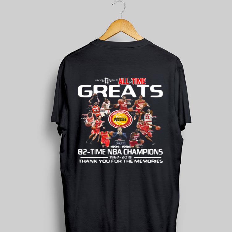 All time Greats 02 time NBA Champions 1967-2019 Houston Rockets shirt 8