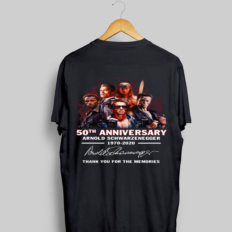 Arnold Schwarzenegger 50th anniversary 1970 2020 thank you for the memories signature shirt 8