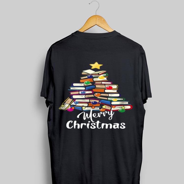 Books Christmas Tree Merry Christmas shirt 9