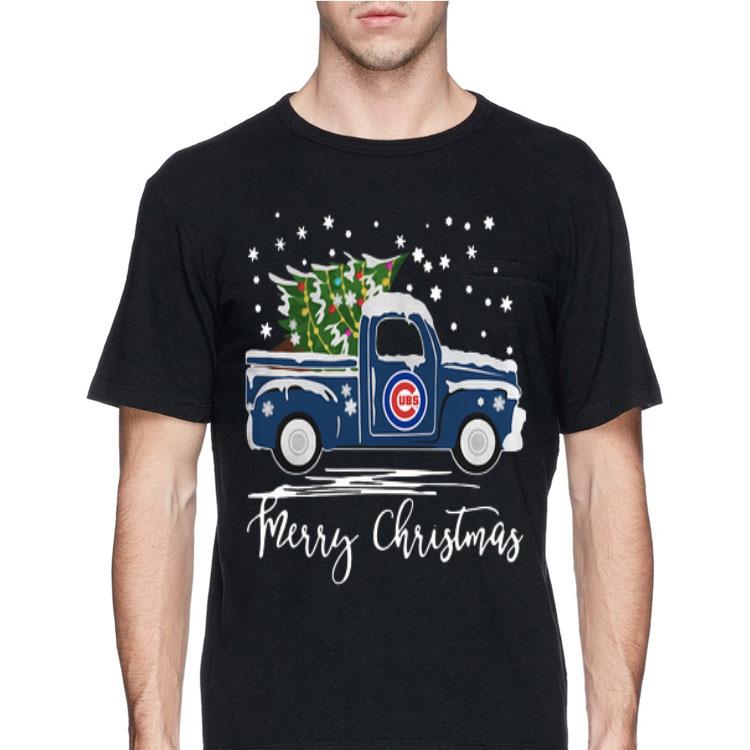 Chicago Cubs Pickup Truck Merry Christmas shirt 12 Chicago Cubs Pickup Truck Merry Christmas shirt