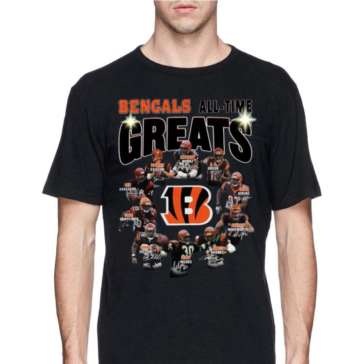 Cincinnati Bengals all time great players signatures shirt 12 Cincinnati Bengals all time great players signatures shirt