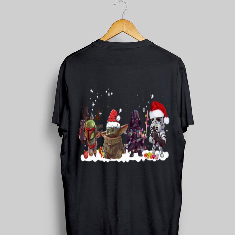 Death Star Darth Vader Stormtrooper Chibi And Baby Yoda Christmas sweater 8