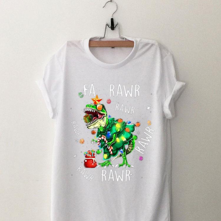 Fa Pawr Christmas Dinosaur T Rex shirt 8