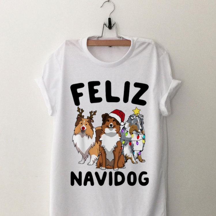 Feliz Navidad Rough Collie Christmas sweater 8