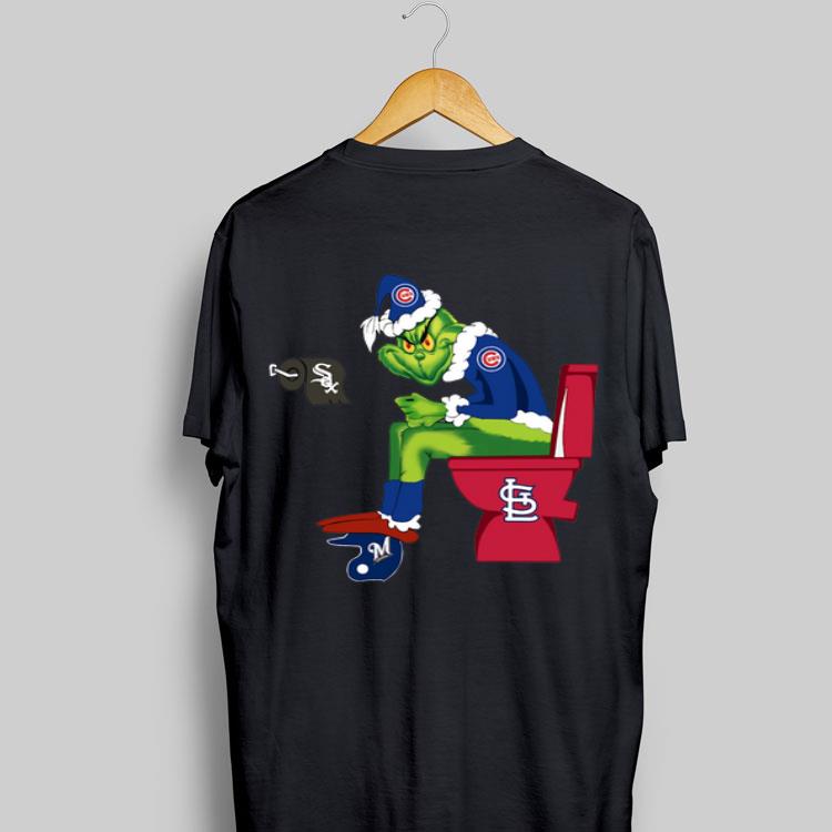 Grinch Santa Chicago Cubs toilet St. Louis Cardinals Milwaukee Brewers shirt 9