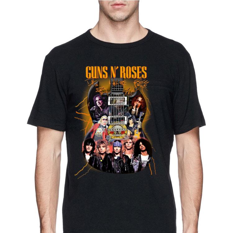 Guns N’roses signatures Guitar shirt 12 Guns N’roses signatures Guitar shirt