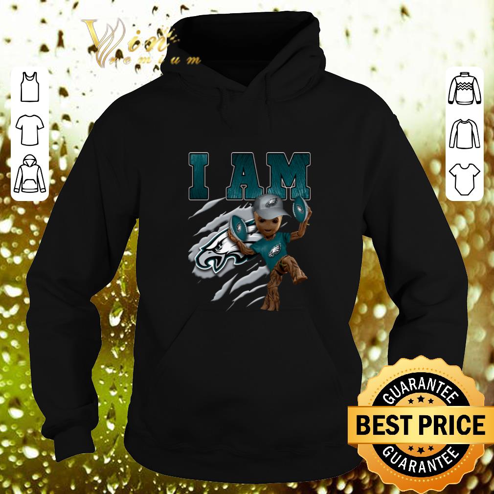 Hot Baby Groot i am Philadelphia Eagles shirt