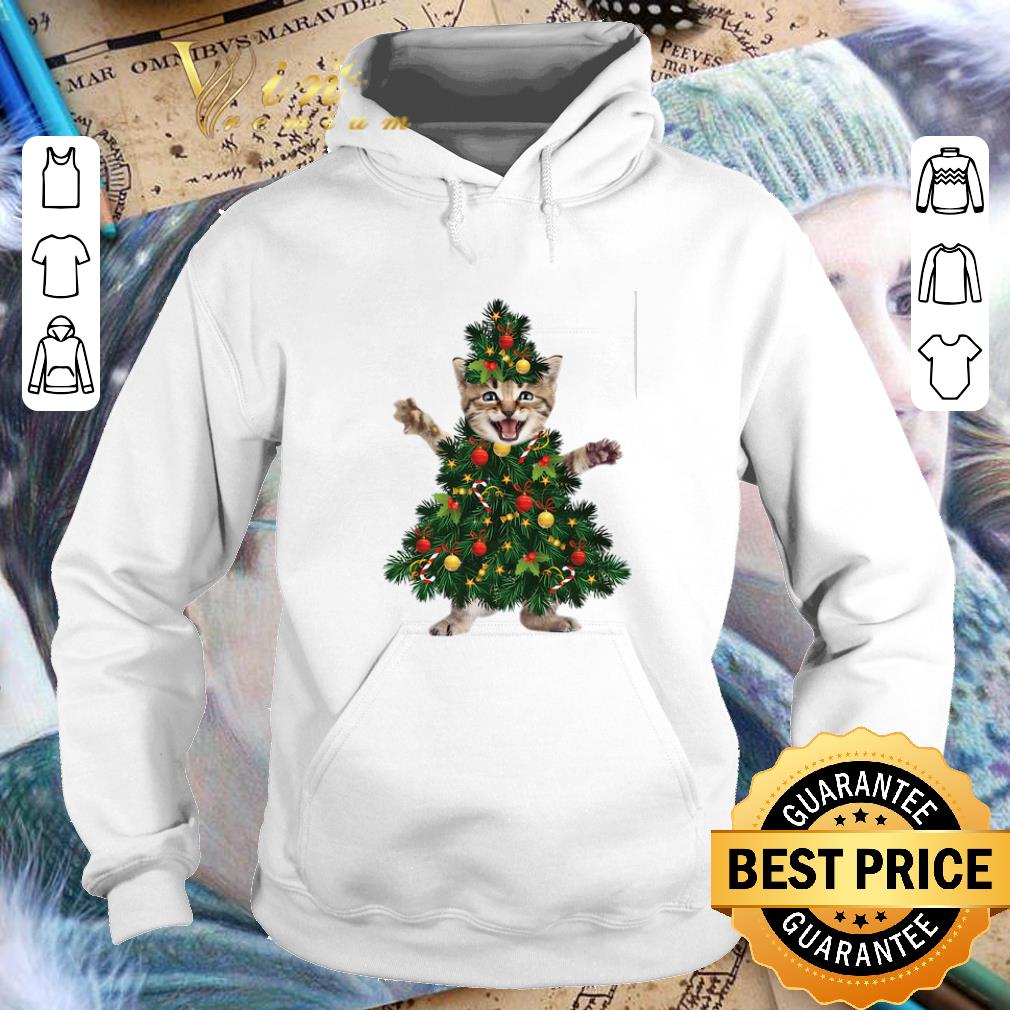 Hot Cat pine Christmas tree shirt