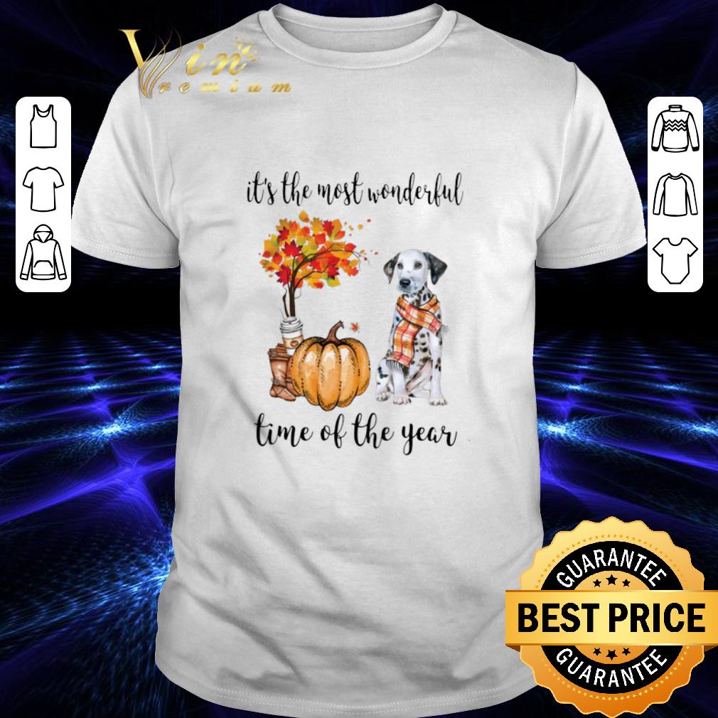 Hot Dalmatian & Pumpkin it's the most wonderful time of the year shirt 7