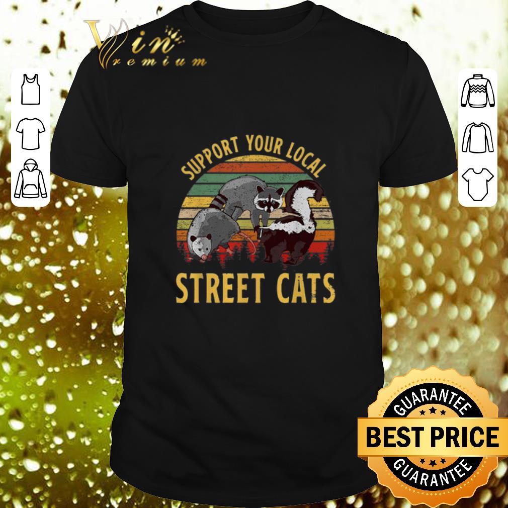 Hot Raccoon Support your local street cats vintage shirt 6