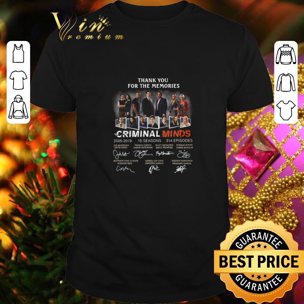 Hot Thank you for the memories Criminal Minds 2005-2019 shirt 6