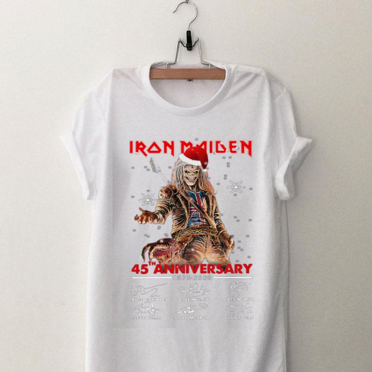 Iron Maiden 45th Anniversary 1975 2020 Signatures shirt 8