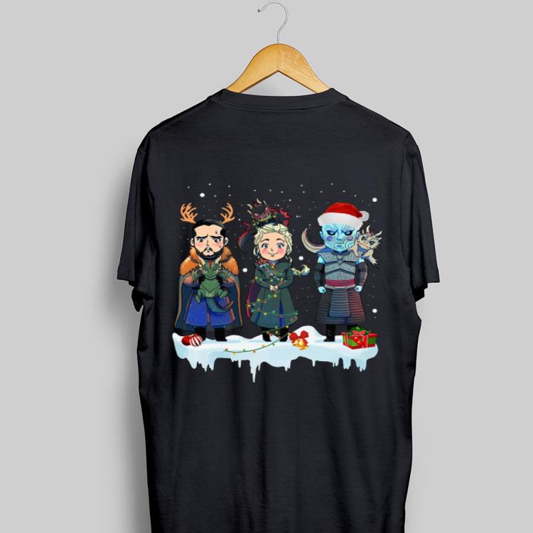 Jon Snow Daenerys Targaryen Night King chibi christmas shirt 17