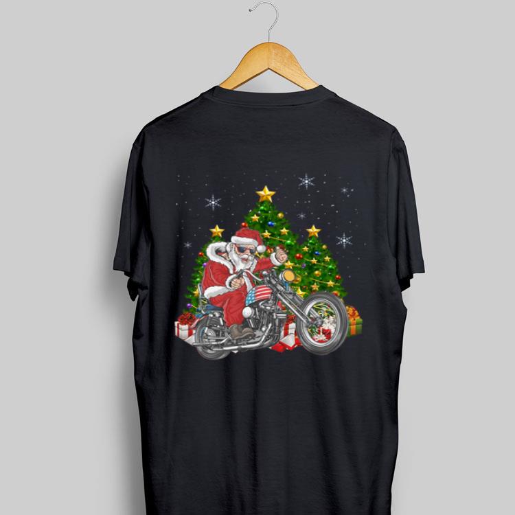 Merry Christmas Tree Biker Santa Motorcycle shirt 8