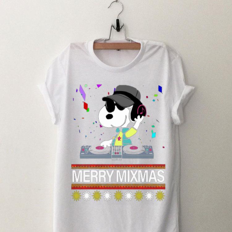 Merry Mixmas Ugly Christmas Dj Snoopy shirt 8