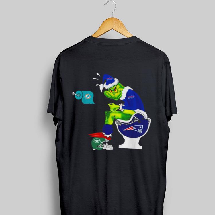 New England Patriots Grinch toilet Miami Dolphins New York Jets Christmas shirt 8