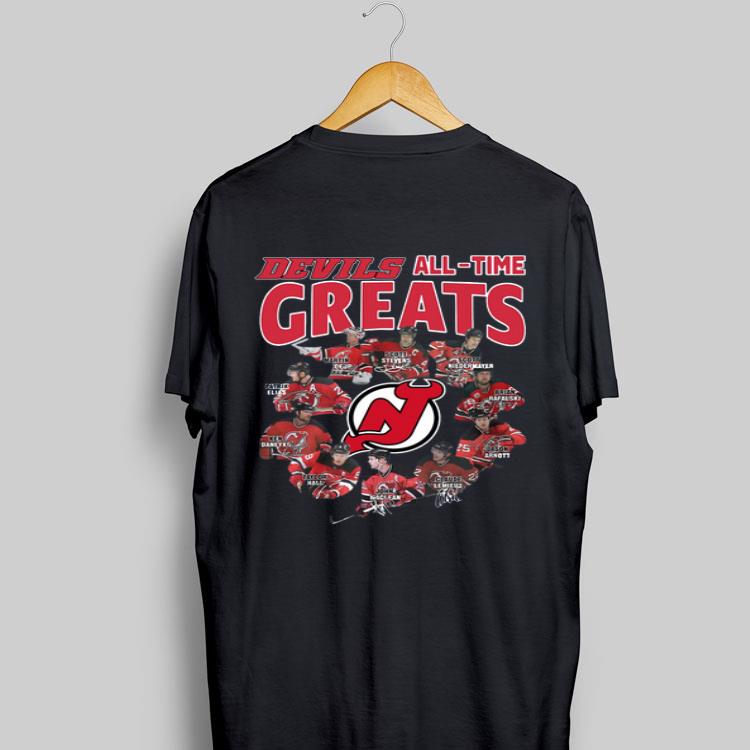 New Jersey Devils all time great players signatures shirt 9