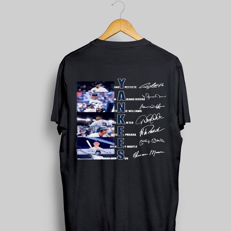 New York Yankees Andy Pettitte Mariano Rivera Bernie Williams signatures shirt 8