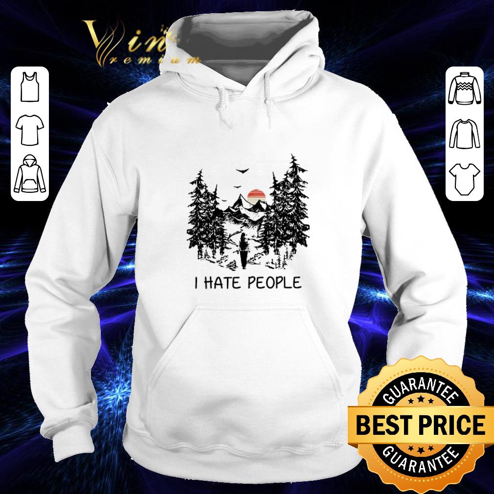 Original Camping i hate people sunset shirt