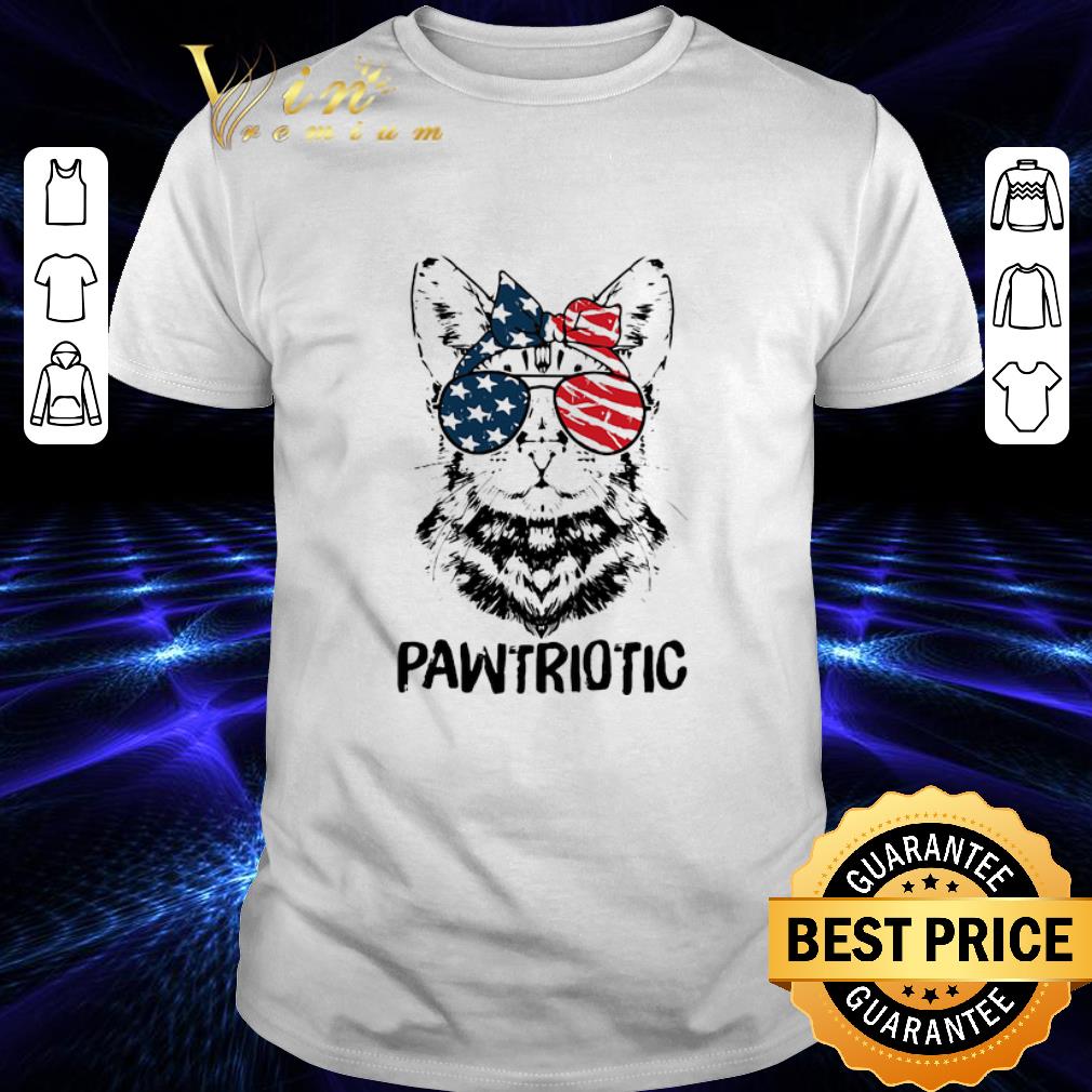 Original Cat American flag Pawtriotic 4th July independence day shirt 9