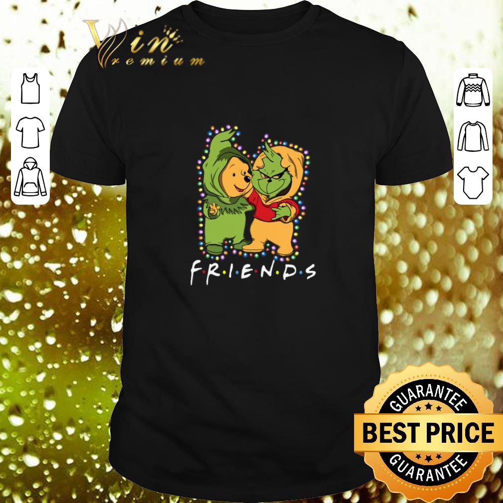 Original Friends Grinch and Pooh Christmas light shirt 7