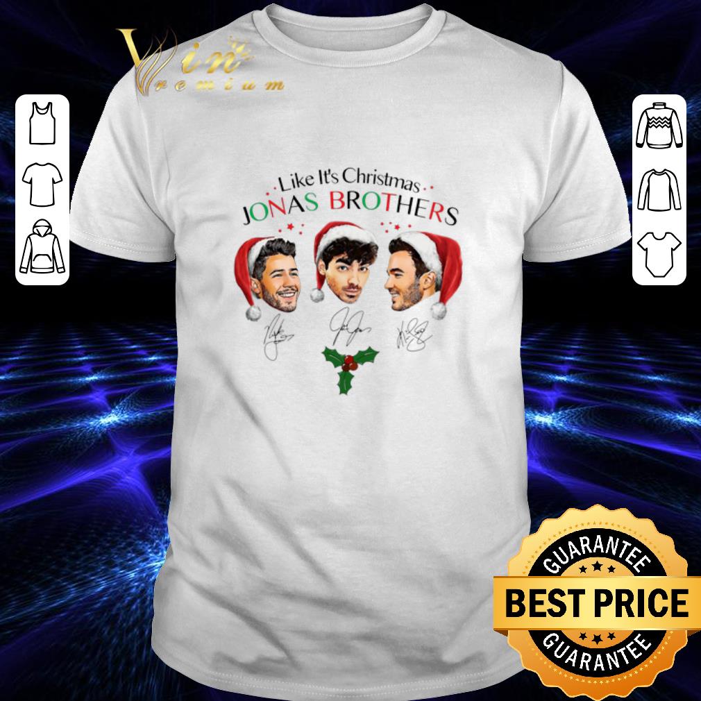 Original Like it's Christmas Jonas Brothers signatures shirt 7