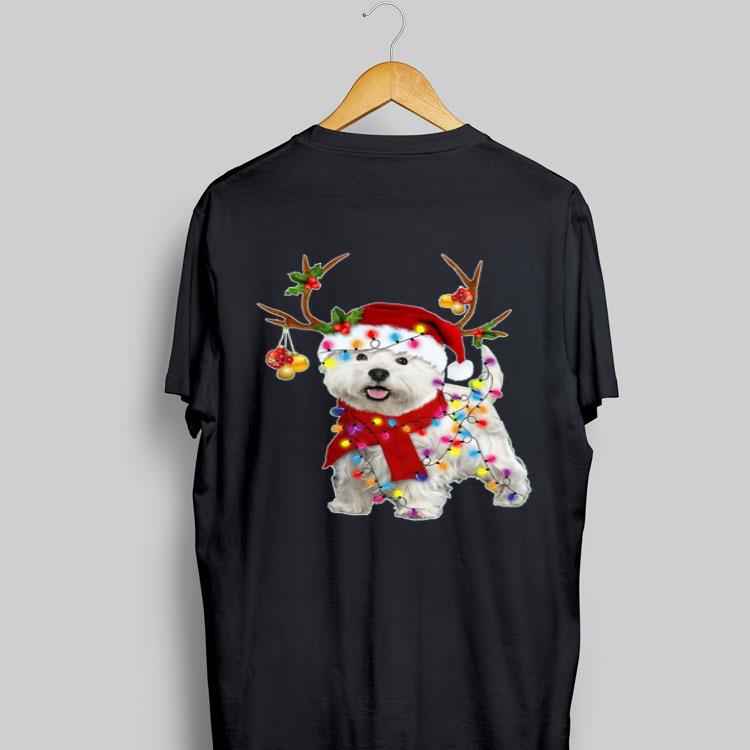 Santa westie dog gorgeous reindeer Light Christmas sweater 8