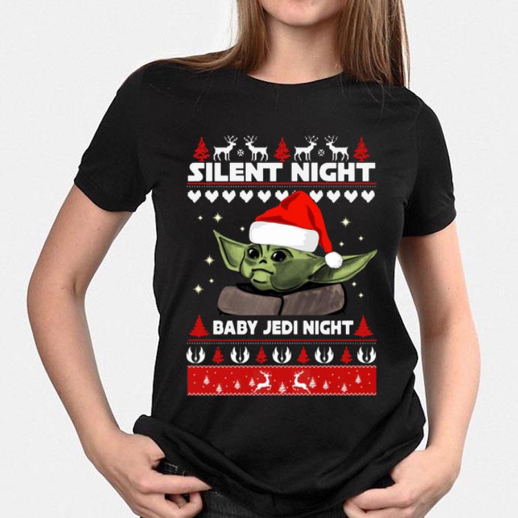 Silent Night baby Jedi Knight ugly christmas Baby Yoda sweater 3 Silent Night baby Jedi Knight ugly christmas Baby Yoda sweater 3