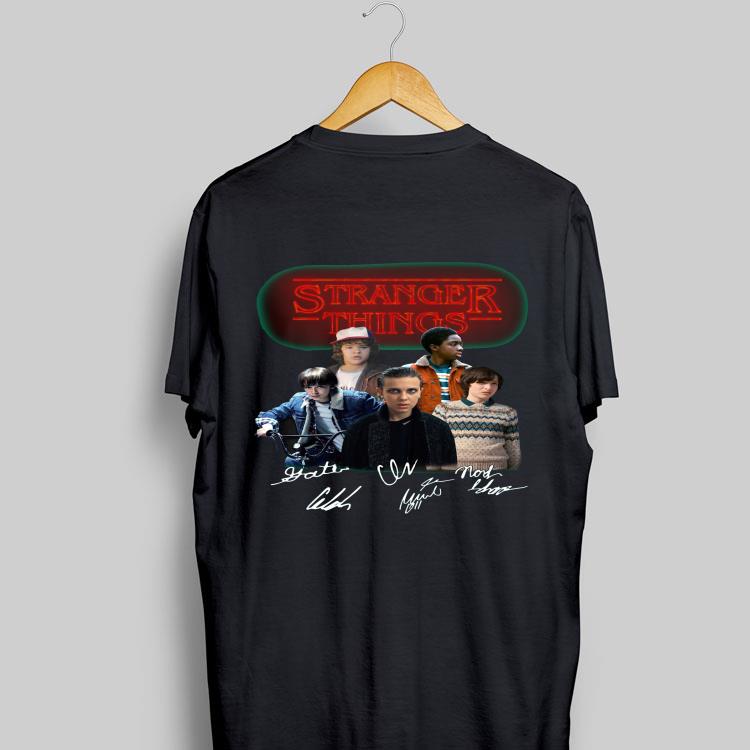 Stranger Things Will Lucas Dustin Mike Eleven Signatures shirt 7