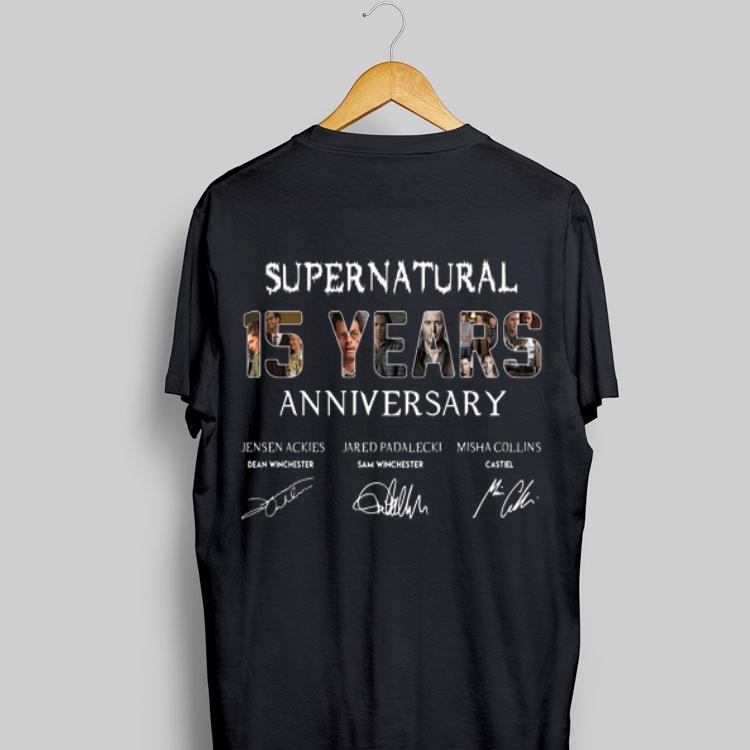 Supernatural 15 Years Anniversary Signatures shirt 8