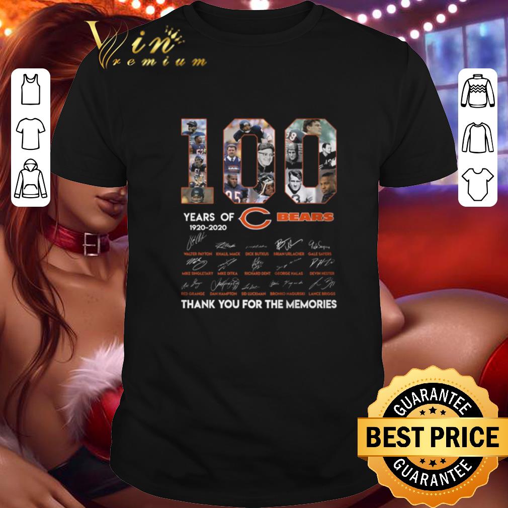 Top 100 years of 1920-2020 Chicago Bears signatures shirt 8