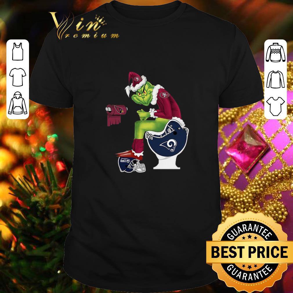 Top 49ers Grinch Santa Cardinals LA Rams Toilet Seattle Seahawks shirt 8