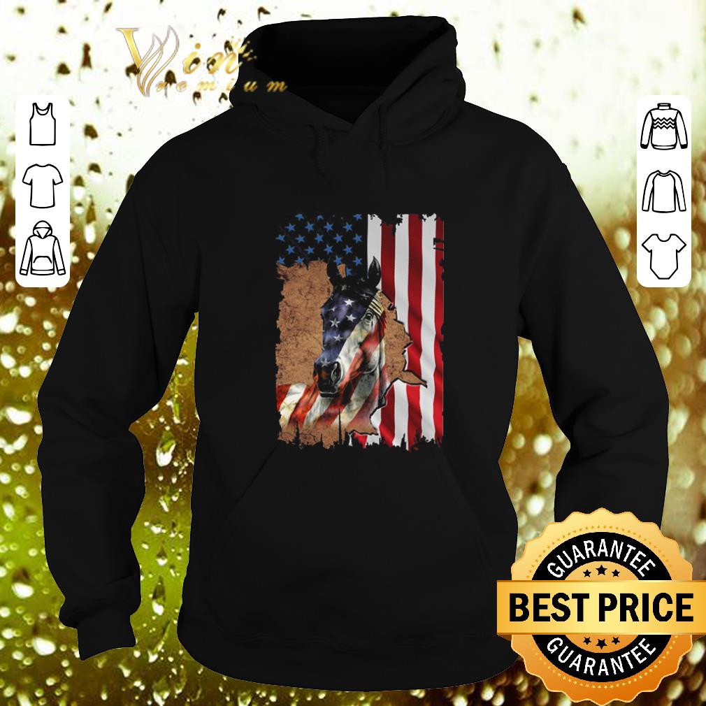 Top American flag Horse 4th of july independence day shirt