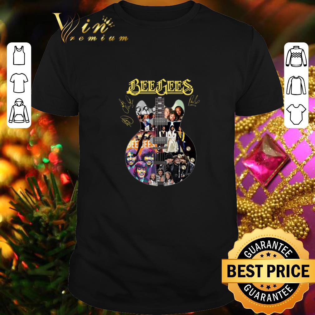 Top Bee Gees guitarist band signatures shirt 7