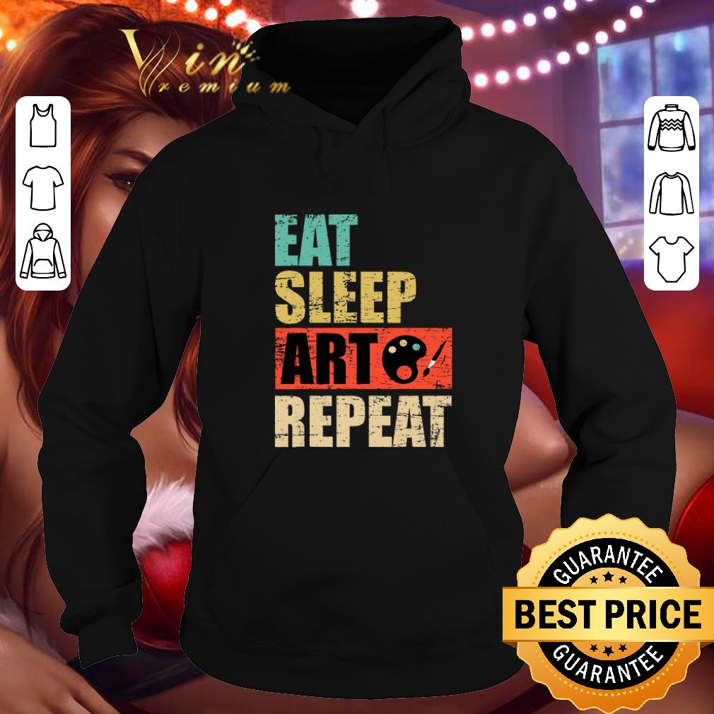 Top Eat sleep art repeat vintage shirt