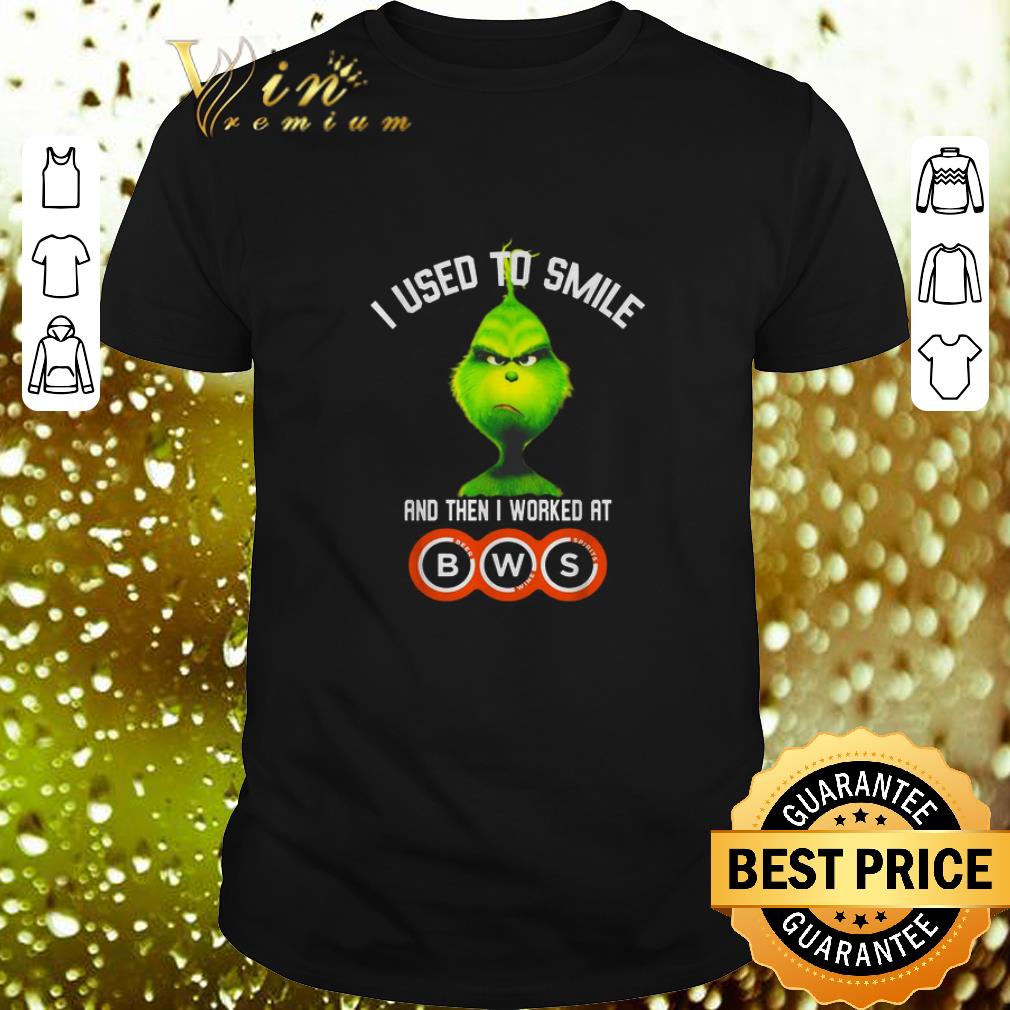 Top Grinch i used to smile and then i worked at Beer Wine Spirits shirt 9