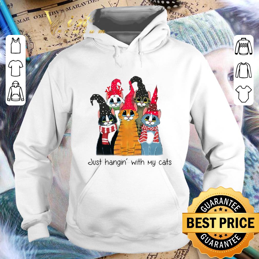 Top Just Hangin with cats Christmas shirt 10 Top Just Hangin with cats Christmas shirt