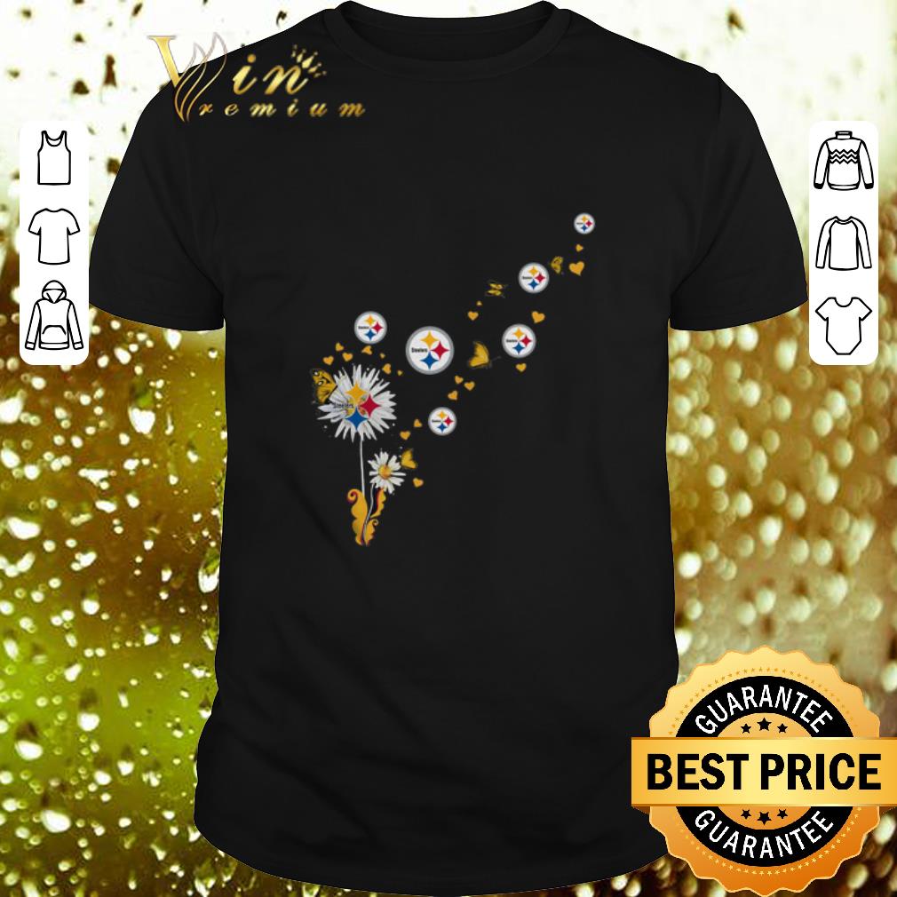 Top Pittsburgh Steelers logo dandelion butterfly shirt 7