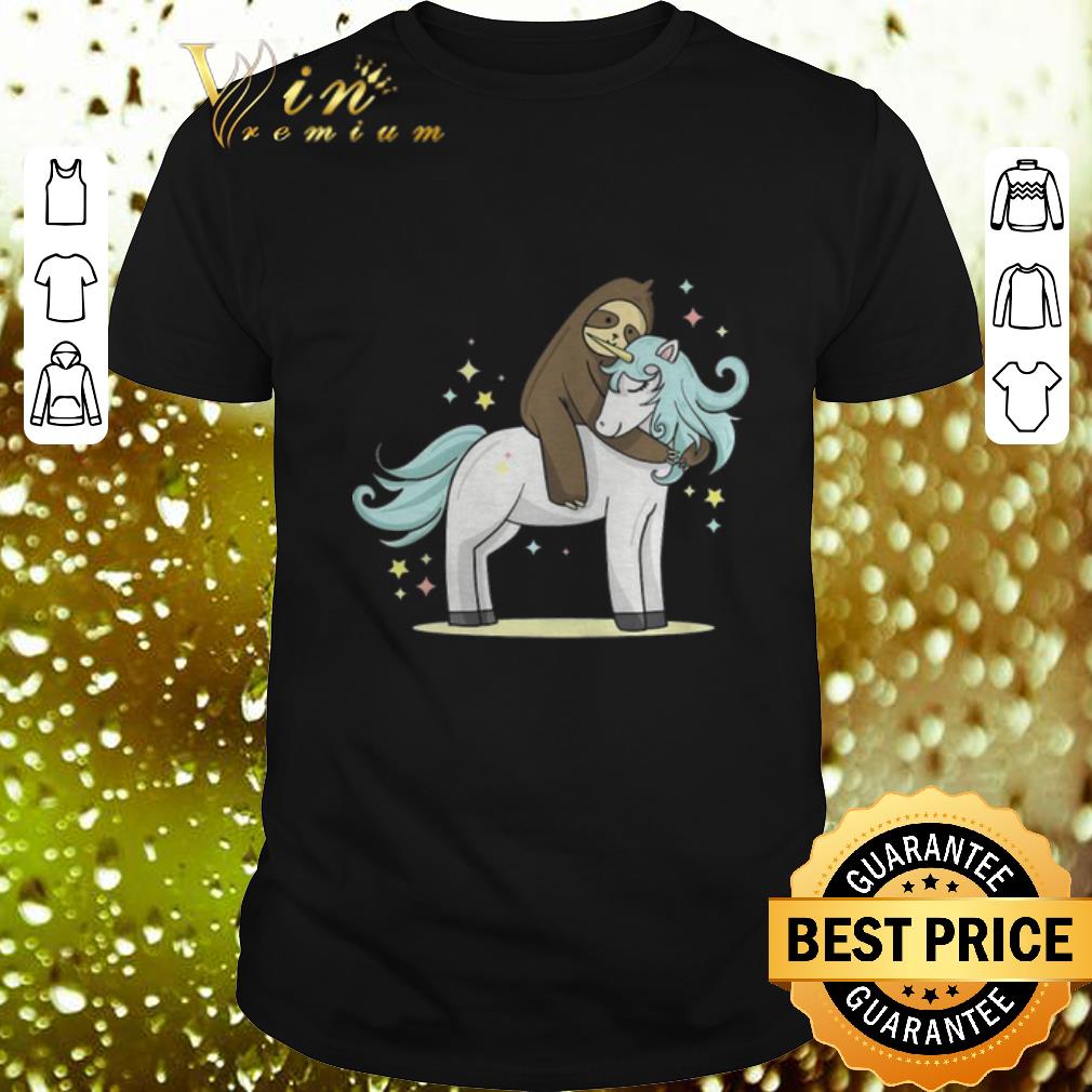 Top Sloth riding unicorn shirt 6