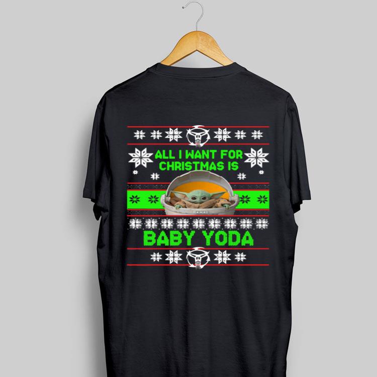 Ugly Christmas All I want for christmas is Baby Yoda sweater 9