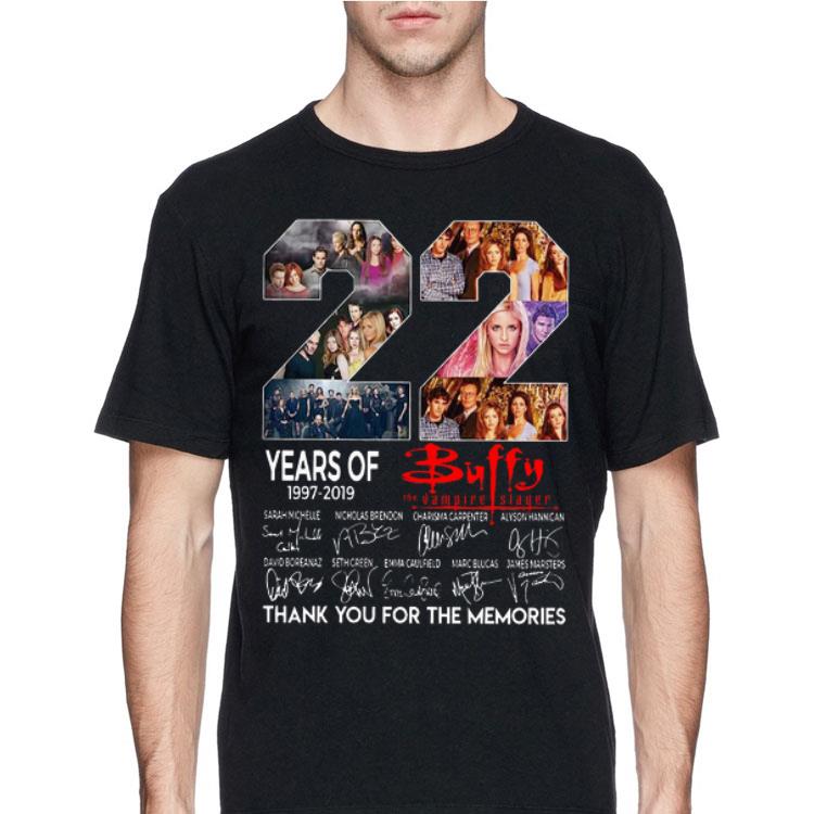 22 years of Buffy The Vampire slayer 1997-2019 thank you for the memories signatures sweater 12 22 years of Buffy The Vampire slayer 1997-2019 thank you for the memories signatures sweater