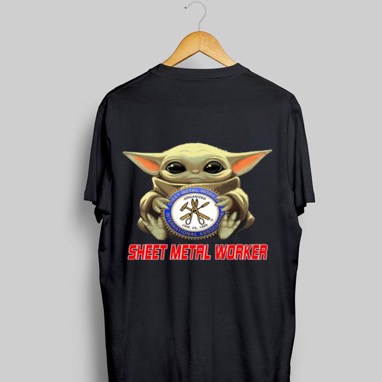 Baby Yoda Hug Sheet Metal Worker shirt 8