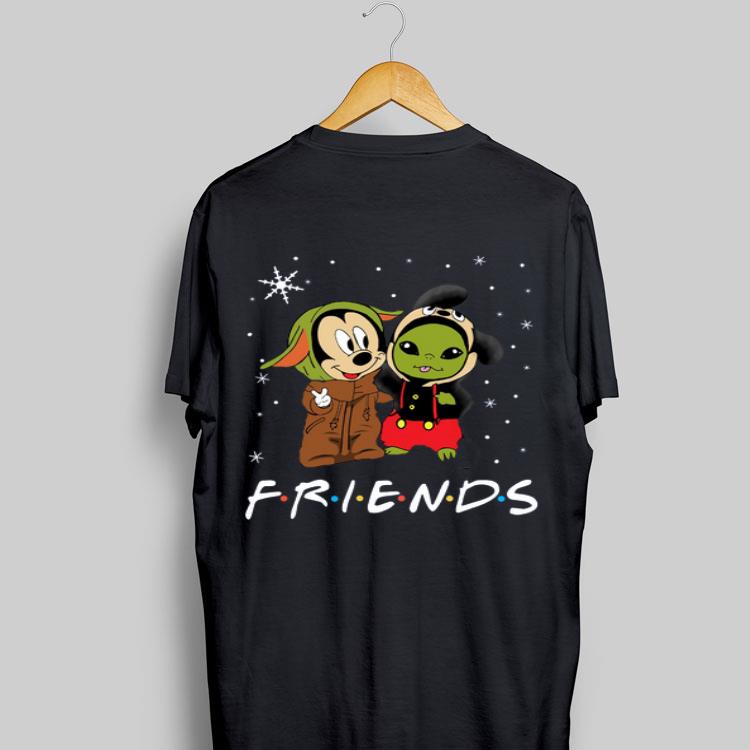 Baby Yoda and Mickey Mouse Friends snow christmas sweater 8