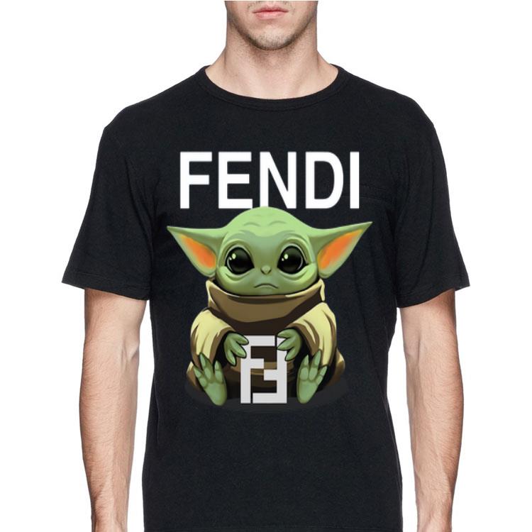 Baby Yoda hug Fendi shirt 12 Baby Yoda hug Fendi shirt